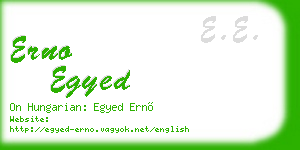 erno egyed business card